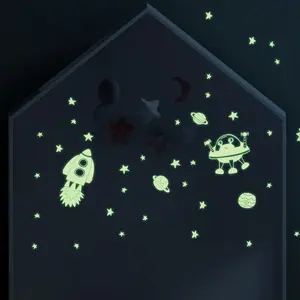 Ambiance-sticker Stickers phosphorescents 60 étoiles et fusées dans l'espaceVendu parambiance-sticker