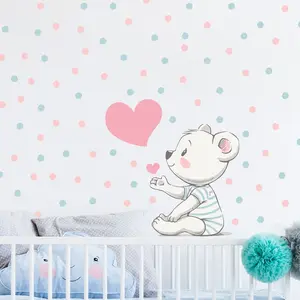 Ambiance-sticker Stickers ourson amoureux + 150 rondsVendu parambiance-sticker