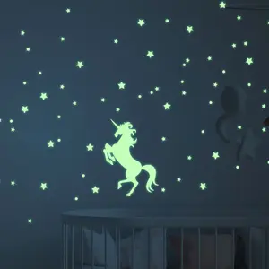 Ambiance-sticker Stickers phosphorescents licorne et 140 étoilesVendu parambiance-sticker