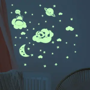Ambiance-sticker Stickers phosphorescents 50 étoiles et 2 pandas endormisVendu parambiance-sticker