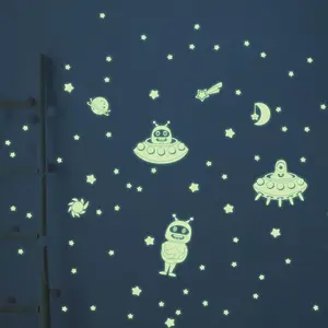 Ambiance-sticker Stickers phosphorescents 70 étoiles et aliens de l'espaceVendu parambiance-sticker