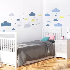 Ambiance-sticker Stickers nuages scandinaves et étoiles amies du cielVendu parambiance-sticker