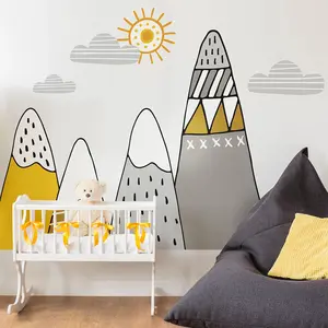 Stickers enfant montagnes scandinaves atikaVendu parambiance-sticker
