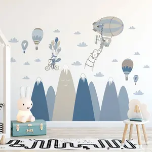 Ambiance-sticker Stickers enfant montagnes scandinaves animaux délirantsVendu parambiance-sticker