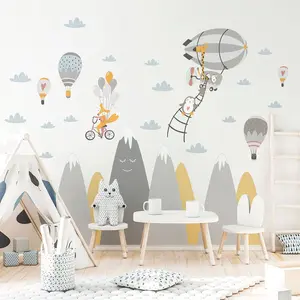 Ambiance-sticker Stickers enfant montagnes scandinaves animaux magiquesVendu parambiance-sticker
