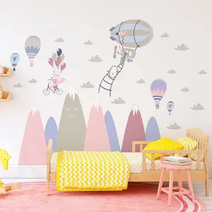 Ambiance-sticker Stickers enfant montagnes scandinaves animaux ravisVendu parambiance-sticker