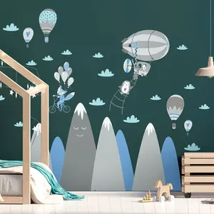 Ambiance-sticker Stickers enfant montagnes scandinaves animaux libresVendu parambiance-sticker