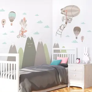 Ambiance-sticker Stickers enfant montagnes scandinaves animaux drôlesVendu parambiance-sticker