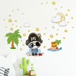 Ambiance-sticker Stickers panda pirate et 70 étoilesVendu parambiance-sticker