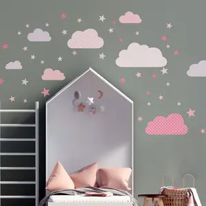 Ambiance-sticker Stickers enfant nuage scandinaves et étoiles de l'universVendu parambiance-sticker