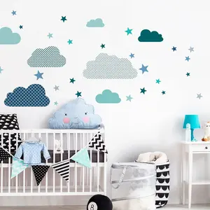 Ambiance-sticker Stickers enfant nuage scandinaves et étoiles vus du cielVendu parambiance-sticker