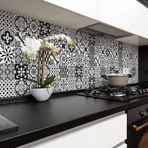 Ambiance-sticker 24 stickers carreaux de ciment azulejos blacosVendu parambiance-sticker