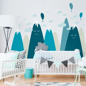 Ambiance-sticker Stickers enfant montagnes scandinaves amakaVendu parambiance-sticker