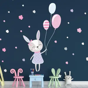 Ambiance-sticker Stickers lapine et les fleurs magiquesVendu parambiance-sticker