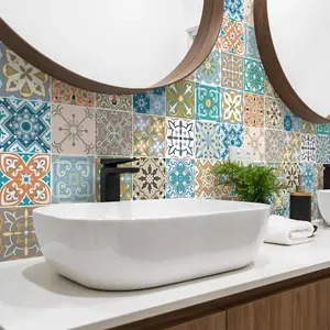 Ambiance-sticker 24 stickers carreaux de ciment azulejos rifiatio pas cher