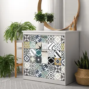 Ambiance-sticker 30 stickers carreaux de ciment meuble authentiques thonilaVendu parambiance-sticker