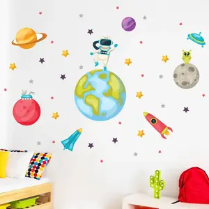 Ambiance-sticker Stickers astronaute et les planètes + 80 étoilesVendu parambiance-sticker