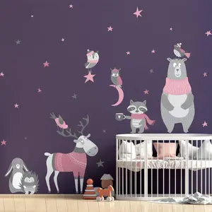 Ambiance-sticker Stickers animaux scandinaves des collinesVendu parambiance-sticker
