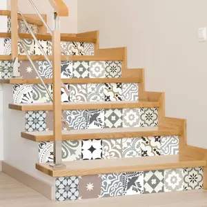 Ambiance-sticker Stickers escalier carreaux de ciment hediana x 2Vendu parambiance-sticker