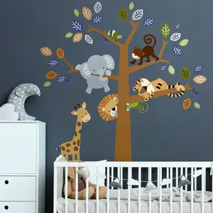 Ambiance-sticker Stickers animaux de la jungle joueursVendu parambiance-sticker