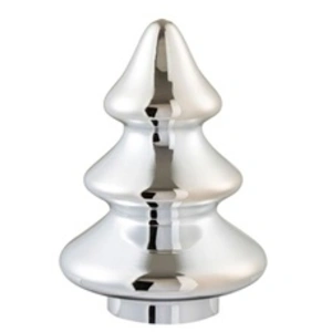 J-Line Jolipa - Sapin de Noël décoratif à led en verre argent 18x18x27 cm