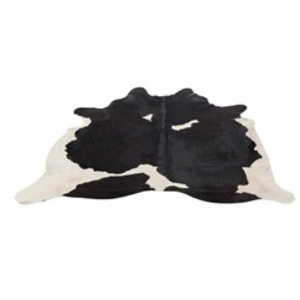 Comparateur de prix : Tapis Déco en Cuir Vache 230x240cm Noir & Blanc