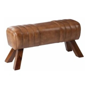 Paris Prix Banc Déco "Gymnastique" 91cm Cognac pas cher