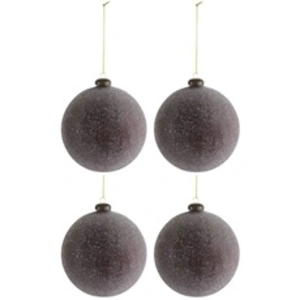 Comparateur de prix : J-Line Boite De 4 Boule De Noel Perles Verre Bordeaux Large TU