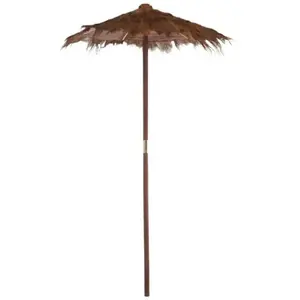 J-LINE Parasol Feuille De Cocotier Marron 150X150X270Cm pas cher
