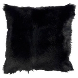 Comparateur de prix : Paris Prix Coussin Déco Peau de Chèvre 40x40cm Noir