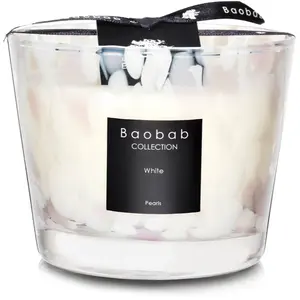 Baobab Collection Pearls White bougie parfumée 10 cm