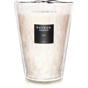 Baobab Collection Pearls White bougie parfumée 24 cm pas cher