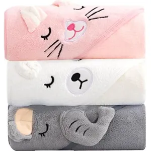 3pcs Cape De Bain Bébé À Capuche - Serviette À Capuche Pour Bébé,  Cadeau Naissance, Sortie De Bain Bebe, Cape De Bain BébéVendu parcdiscount