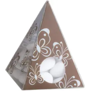 RueDeLaFete Ballotin Pyramide plexi transparente, Chocolat pas cher