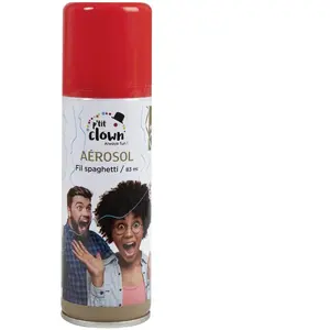 RueDeLaFete Spray serpentin - 83 ml - ROUGE pas cher