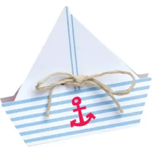 RueDeLaFete Ballotin carton Voilier rouge/bleu pas cher