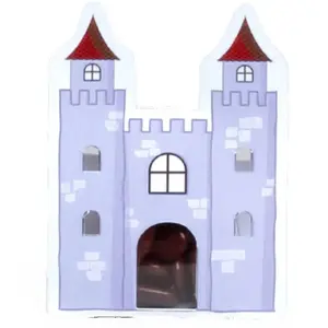 RueDeLaFete Ballotin carton Château Fort gris, avec plexi pas cher