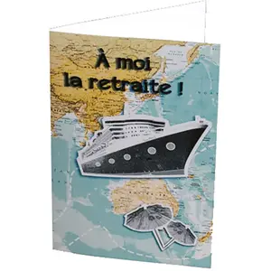 RueDeLaFete Carte d'Invitation et Enveloppe A MOI la retraite pas cher