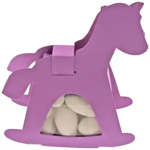 RueDeLaFete Ballotin CHEVAL A BASCULE avec plexi, Lilas pas cher