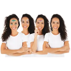 RueDeLaFete Strass autocollant pour le visage - Femme pas cher