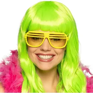 RueDeLaFete Lunettes Rayées Jaune pas cher
