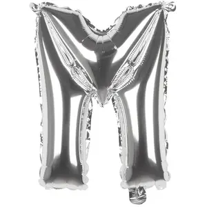 RueDeLaFete Ballon aluminium mylar lettre M,  argent pas cher