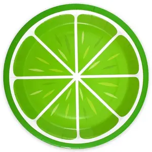 Comparateur de prix : Paquet de 6 Assiettes Fruits Exotiques 23cm