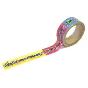RueDeLaFete Ruban adhésif repositionnable 5m Joyeux Anniversaire POP multicolore pas cher