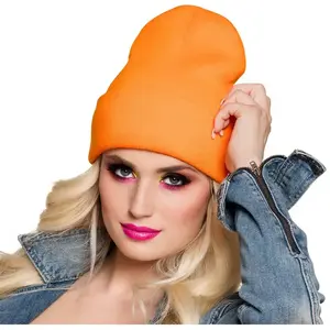 Comparateur de prix : RueDeLaFete Bonnet Fluo Orange - Adulte