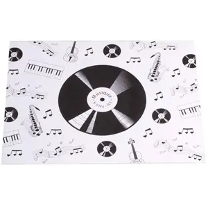 RueDeLaFete Sachet de 12 Sets de table rectangle Musique pas cher