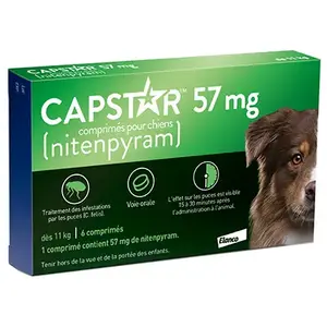 BAYER Capstar 57Mg Chiens 6 Comprimés pas cher