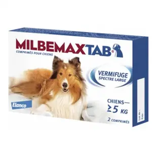 Milbemax Tab Chien 5 kg et Plus 2 comprimés pas cher