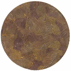 Non communiqué Tapis Louis De Poortere Coral Design Or Noir Rond 240 Cm pas cher