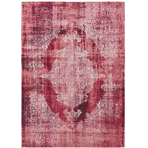 Tapis salon et chambre tissé plat 170x240 cm Rouge pas cher